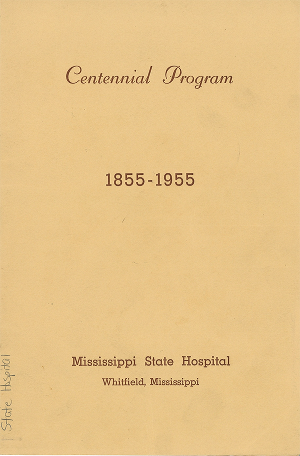 Front Page of Program Booklet. Centennial Program 1855-1955.